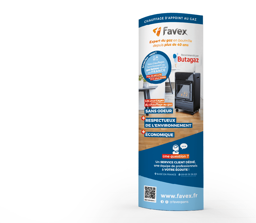 Mockup of a curved Totem display. Advertising display panel isolated on white background. View of a 3D three-dimensional illustration model of a poster display stand with light.