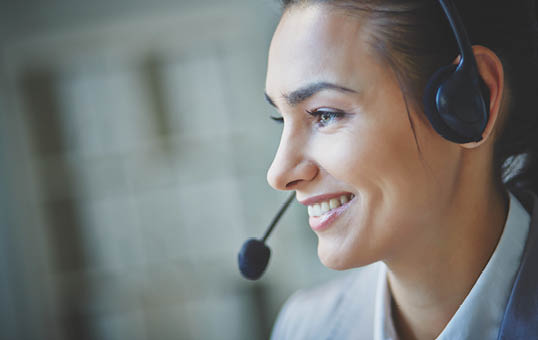 Young customer support representative