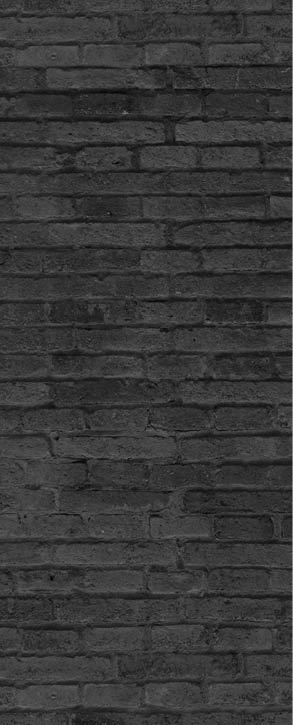 Part of black painted brick wall, horizont.