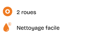 ￼,2 roues,￼,Nettoyage facile