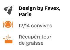 ￼,Design by Favex, Paris,￼,12/14 convives,￼,R cup rateur de graisse