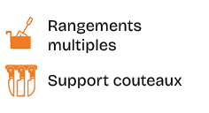 ￼,Rangements multiples,￼,Support couteaux