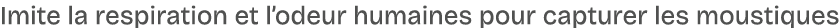 Imite la respiration et l’odeur humaines pour capturer les moustiques