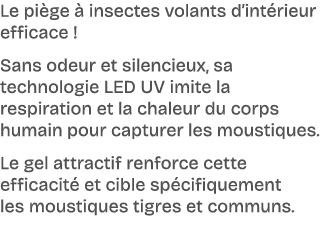 Le pi ge  insectes volants d’int rieur efficace ! Sans odeur et silencieux, sa technologie LED UV imite la respirati...