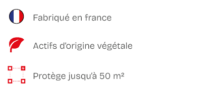 ￼,Fabriqu en france,￼,Actifs d’origine v g tale,￼,Prot ge jusqu’  50 m²