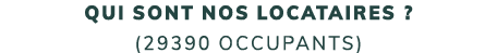 Qui sont nos locataires ? (29390 occupants)