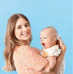 Big collage of hugging people on color background