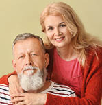 Big collage of hugging people on color background