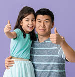 Big collage of hugging people on color background